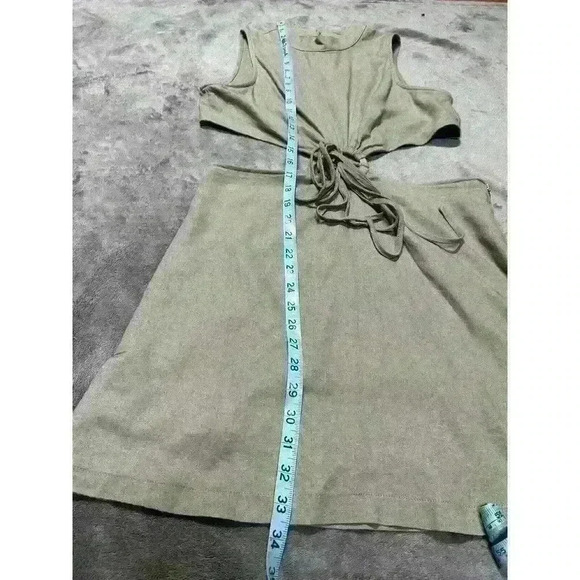 altar'd state Mini dress Body Con Cut Out Sz Medium Brown Tan Sleeveless - Picture 7 of 10